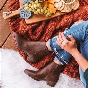 Brown Booties Never Worn Size 10